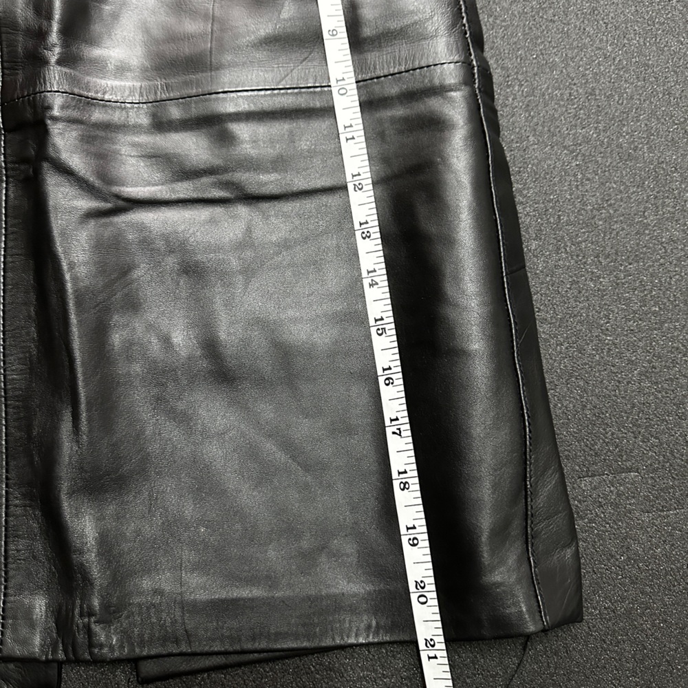 Chic Black genuine Leather Pencil Skirt size M/L Great condition - Picture 9 of 9